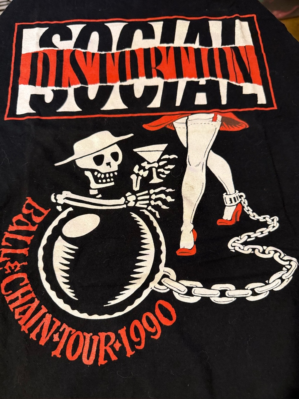 Social distortion ball and chain tour 1990 Bay Island Tag